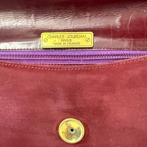 Vintage Charles Bourdan Burgundy Clutch - Picture 3 of 14